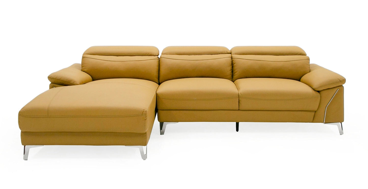 Divani Casa Sura Modern Camel Leather  Sectional Sofa 3