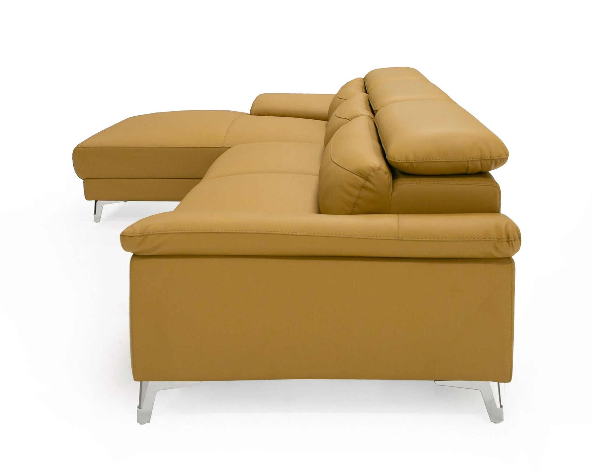 Divani Casa Sura Modern Camel Leather  Sectional Sofa 5