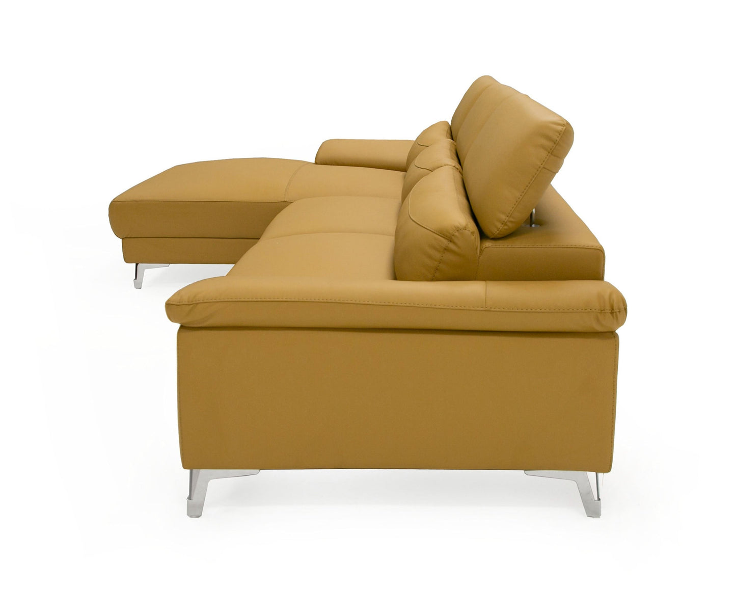 Divani Casa Sura Modern Camel Leather  Sectional Sofa 6