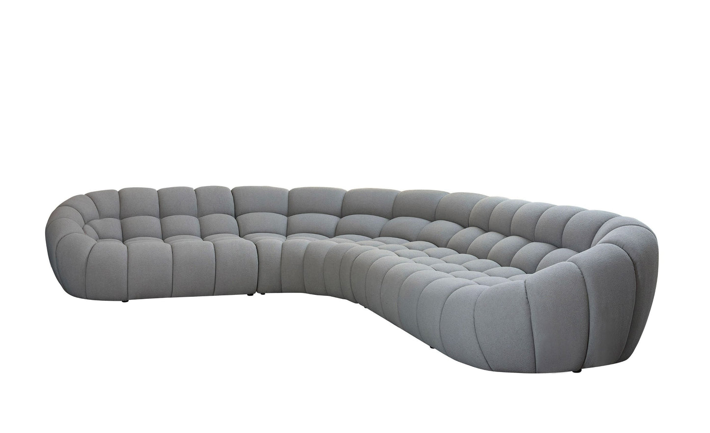 Divani Casa Yolonda Grey Curved Sectional Sofa Alt 04