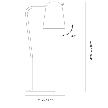 Seed Design Dobi Table Lamp White Brass