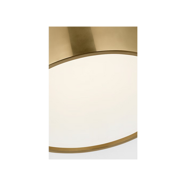Brass flush mount ceiling light with glass diffuser Dola 10 by Visual Comfort