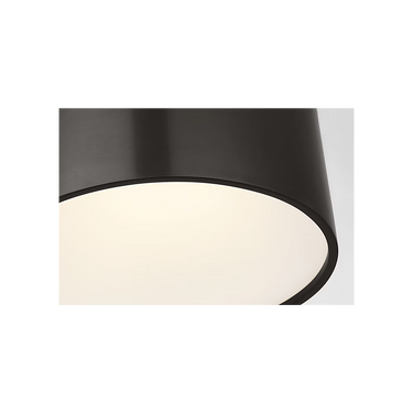 Bronze flush mount ceiling light with glass diffuser modern design