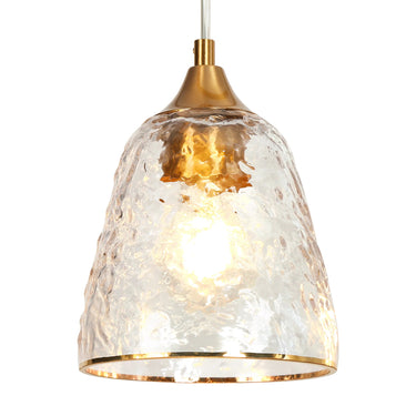 Five-Light Glasss Pendant Light with Glass Accents