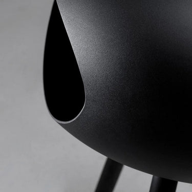Modern black steel fireplace by Le Feu