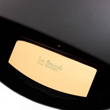 Le Feu Dome Black Ground Steel High Fireplace with eco-friendly flames