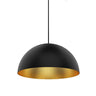 Contemporary Hanging Light Fixture for Commercial and Residential Spaces – Domos 16" Pendant in Black Finish
