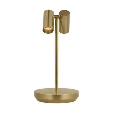 Doppia Rechargeable Accent Light in Brass: Portable Lamp for Indoor and Outdoor Use