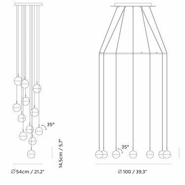 Seed Design Dora Pendant 12 Chrome