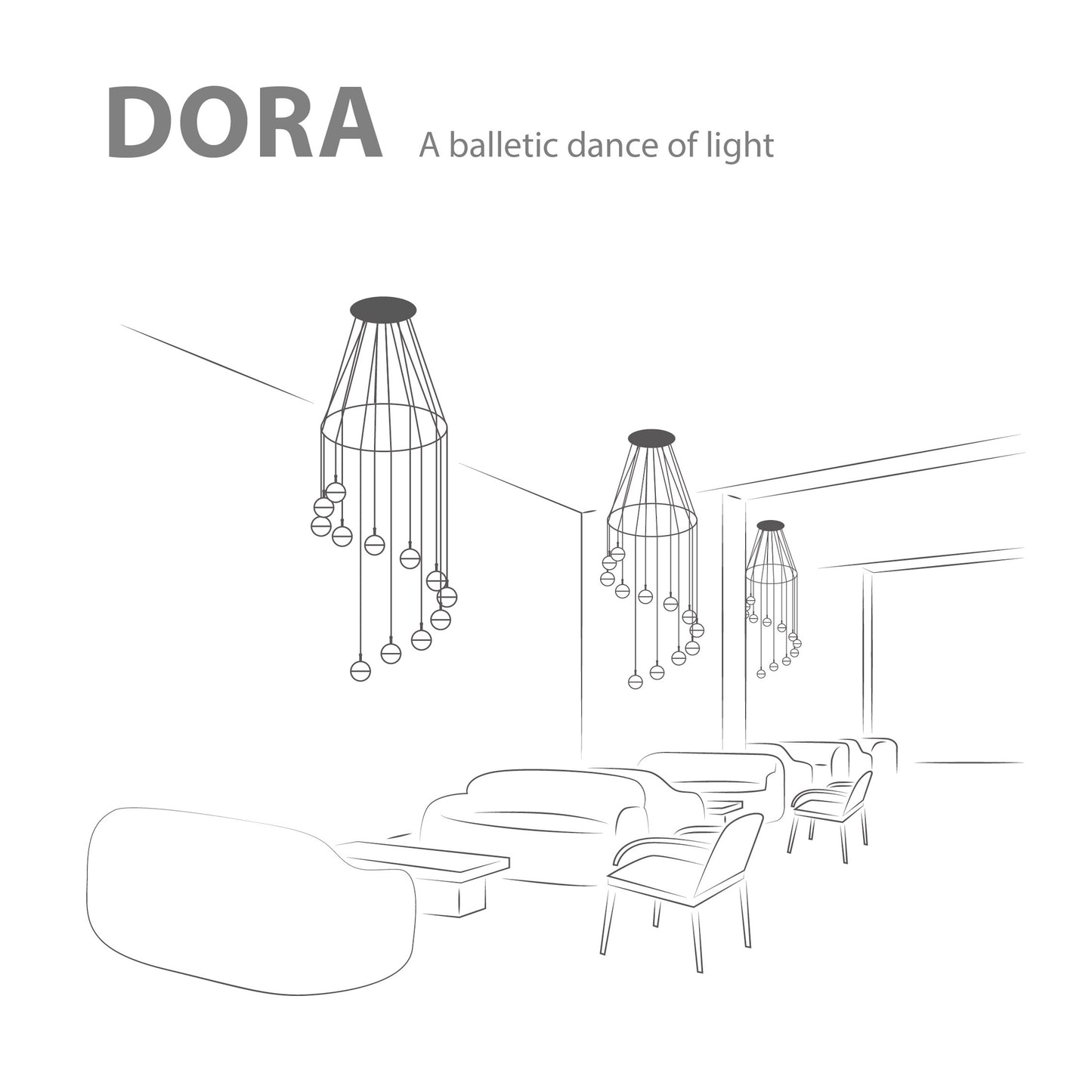 Seed Design Dora Pendant 12 Ring Brass