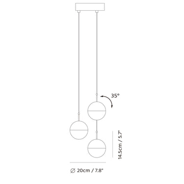 Seed Design Dora Pendant 3 Brass