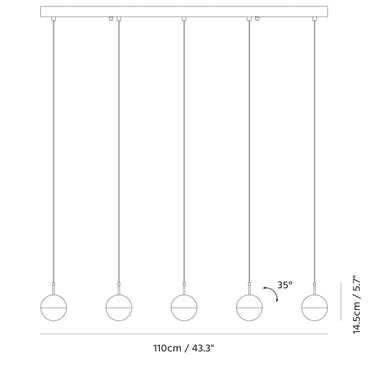 Seed Design Dora Pendant 5 Brass