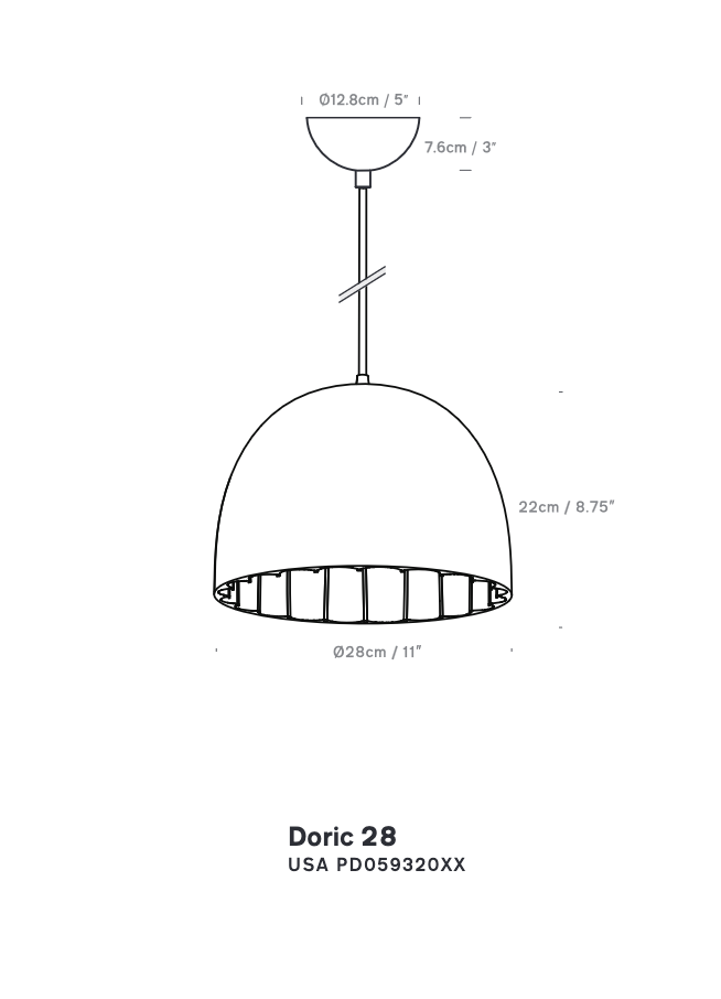 Innermost Doric 28 Pendant Light | Retail display lighting