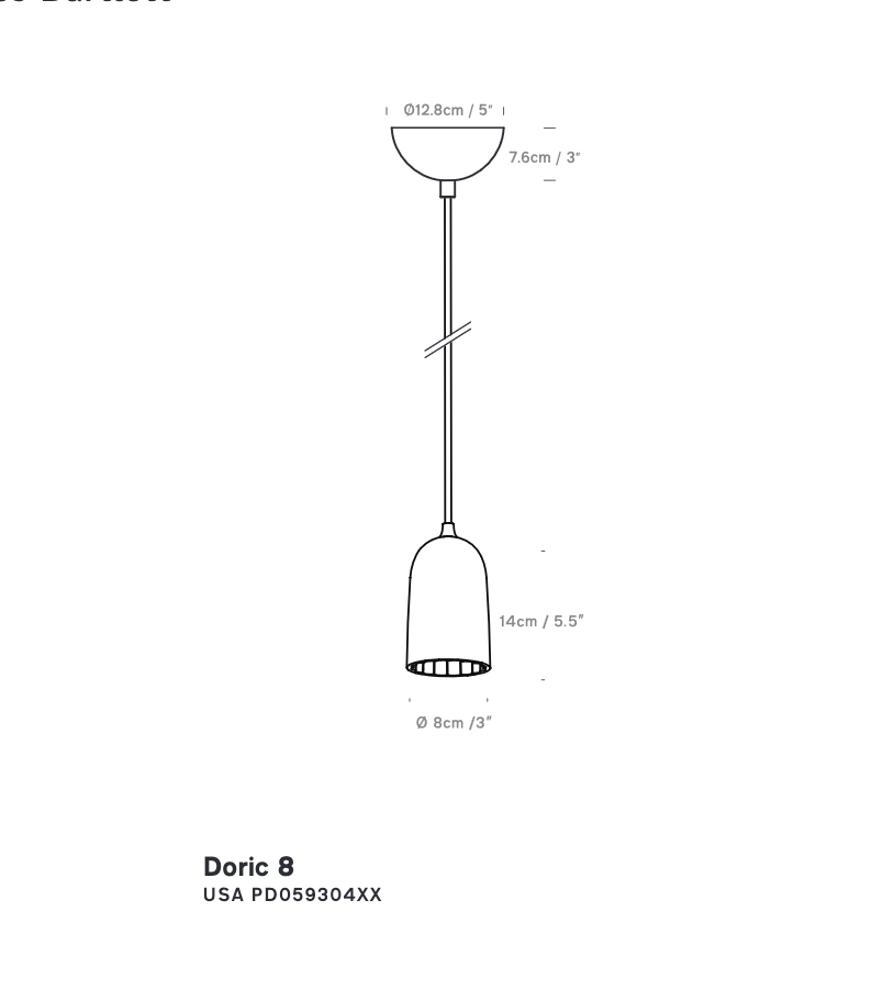 Innermost Doric 8 Marble Pendant Light