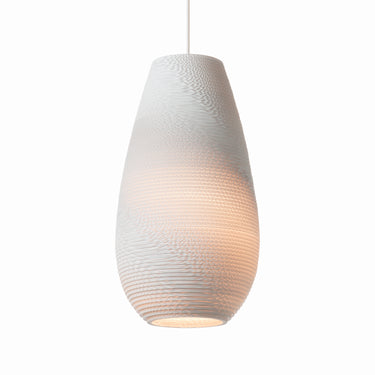 Graypants Drop Scraplight Pendant in White Finish