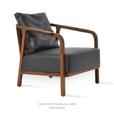 Drops Lounge Armchair Solid Walnut by SohoConcept - New
