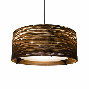 UL Certified Sustainable Pendant Lamp - Graypants Drum Scraplight 