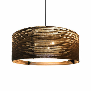 Ambient Task Lighting Pendant - Graypants Drum Scraplight for Living Spaces