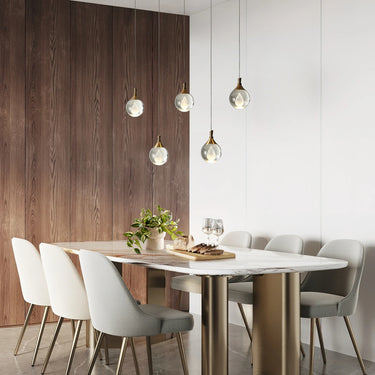 Energy-Efficient LED Pendant: Dsenlupor 30" 5-Light Linear Brass Fixture 