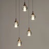 Sputnik Globe Chandelier, 5-Arm, Brass Finish, 16.5 inch 