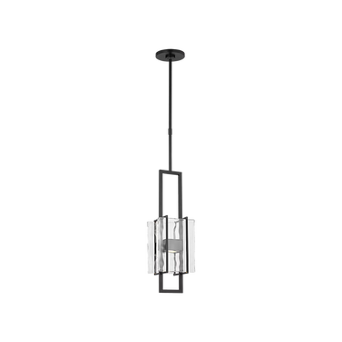 Minimalist black pendant lighting fixture Duelle 19 by Visual Comfort