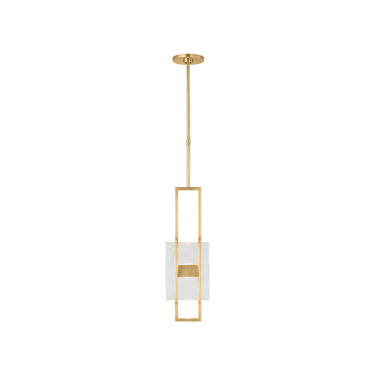 Antique brass glass pendant light Duelle 19 with soft 2700K warm lighting