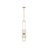 Duelle 28 LED pendant light antique brass finish contemporary space