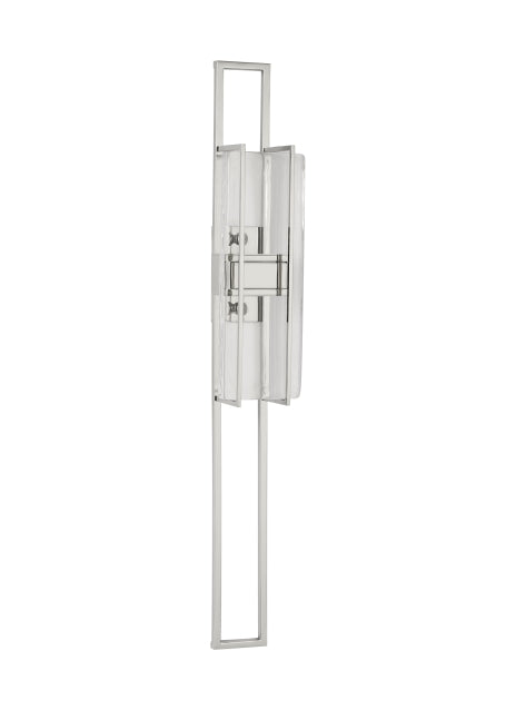 Illuminate Your Space with Duelle Large Polished Nickel Wall Sconce