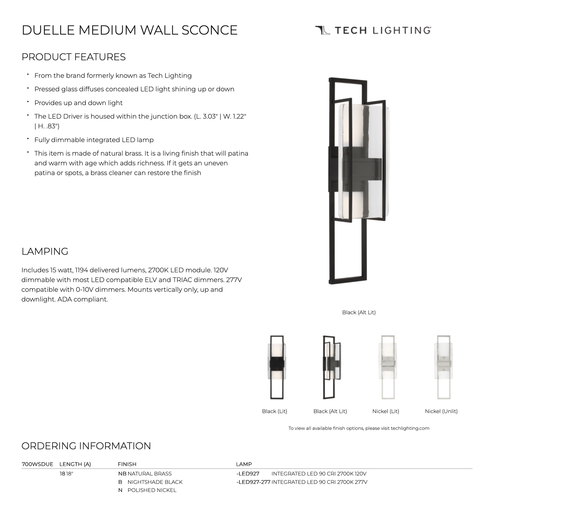 Chic and Modern: Visual Comfort Duelle Medium Wall Sconce