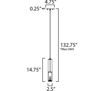 ET2 Torch LED Pendant Polished Chrome