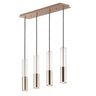 ET2 Torch LED 4-Light Linear Pendant Satin Brass