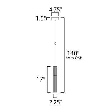 ET2 Reeds LED Pendant Gold