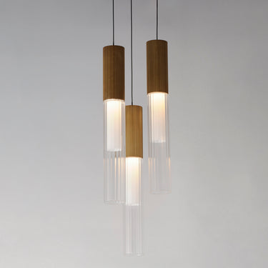 ET2 Reeds 3-Light LED Pendant Gold