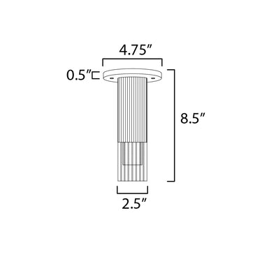 ET2 Reeds LED Flush Mount Black