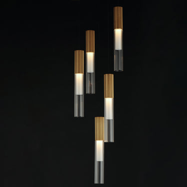 ET2 Reeds 5-Light LED Pendant Gold