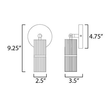 ET2 Reeds LED Spot Light Black