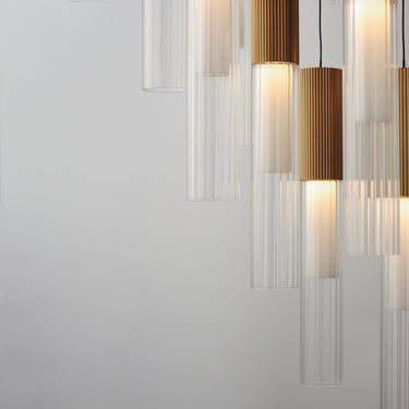 ET2 Reeds 12-Light LED Pendant Gold