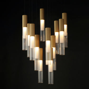 ET2 Reeds 12-Light LED Pendant Gold