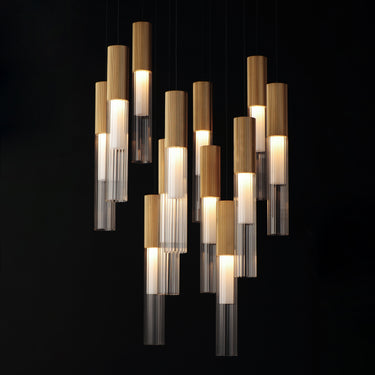 ET2 Reeds 12-Light LED Pendant Gold