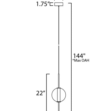ET2 Axle LED Pendant Gold