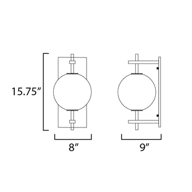 ET2 Axle LED Wall Sconce Gold