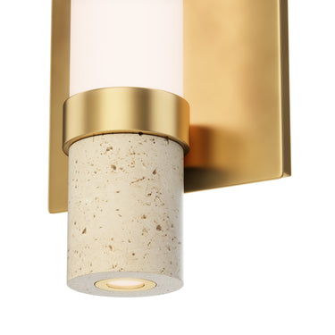 ET2 Travertine LED Wall Sconce Travertine/Gold