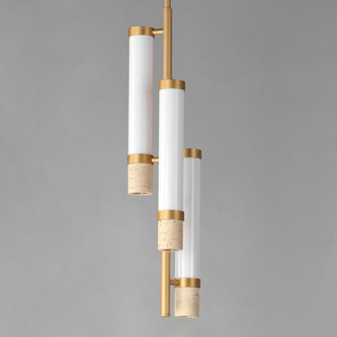 ET2 Travertine 3-Light LED Pendant Travertine/Gold