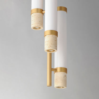 ET2 Travertine 3-Light LED Pendant Travertine/Gold