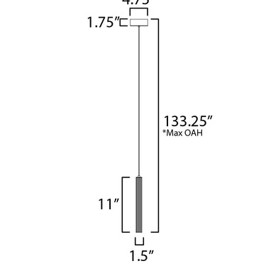 ET2 Cortex 10" LED Pendant Black