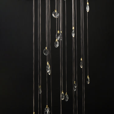 ET2 Pebble 30-Light LED Pendant Black/Polished Gold