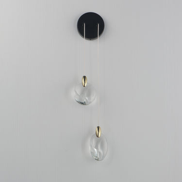 ET2 Pebble 2-Light Wall Sconce Black/Polished Gold