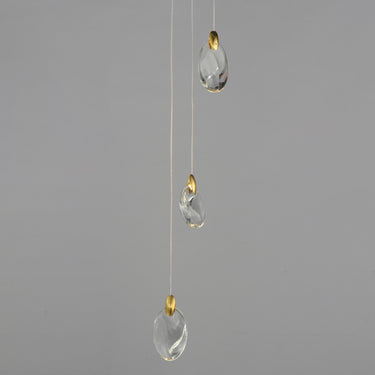 ET2 Pebble 3-Light LED Pendant Black/Polished Gold