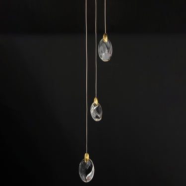 ET2 Pebble 3-Light LED Pendant Black/Polished Gold