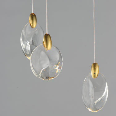 ET2 Pebble 10-Light LED Pendant Black/Polished Gold